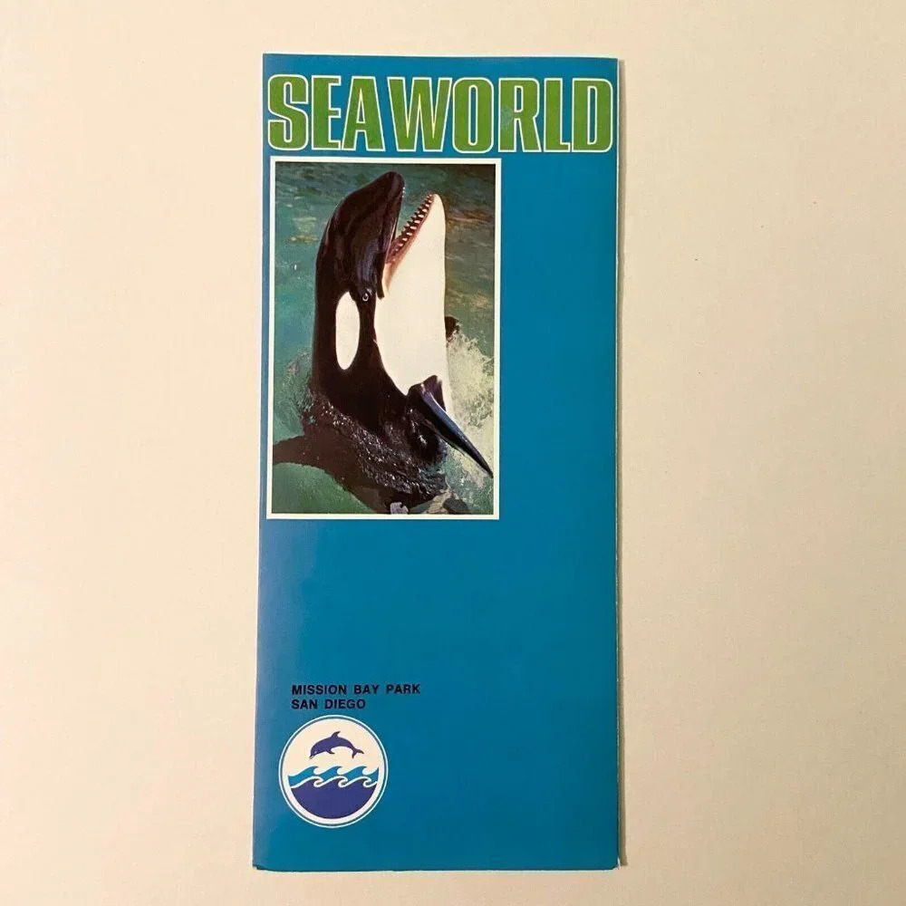 Vintage Sea World Mission  Bay Park San Diego Travel Guide Brochure